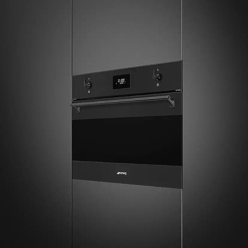 Kombiugn Smeg SO4301M1N med Mikro-och ångfunktion Mattsvart 45cm