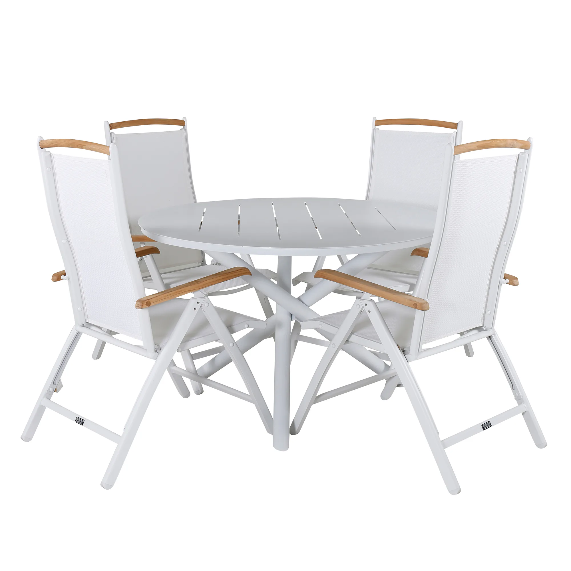 Matgrupp Venture Home Ande med 4 Palle Matstolar Vit