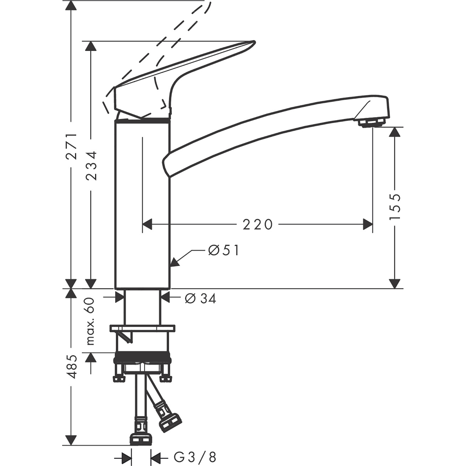 Köksblandare Hansgrohe Logis M31 160