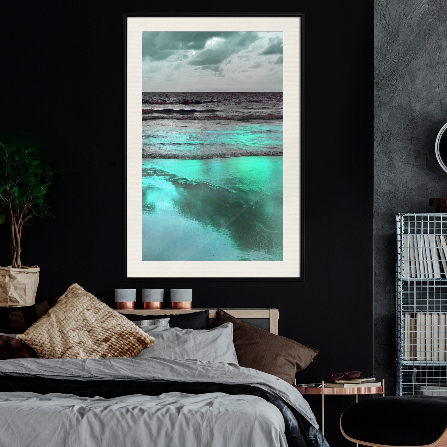 Affisch - Marine Nostalgia [Poster] 30x45 Svart ram med passepartout, 30x45 cm