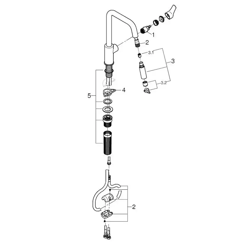 START KÖK U-PIP DUAL SPRAY Mattsvart