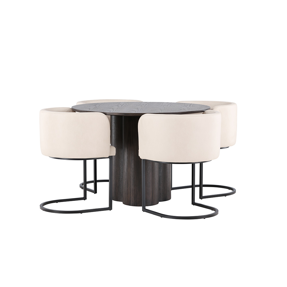 Matgrupp Venture Home Olivia Ø 110 cm med 4 Simrishamn Stolar