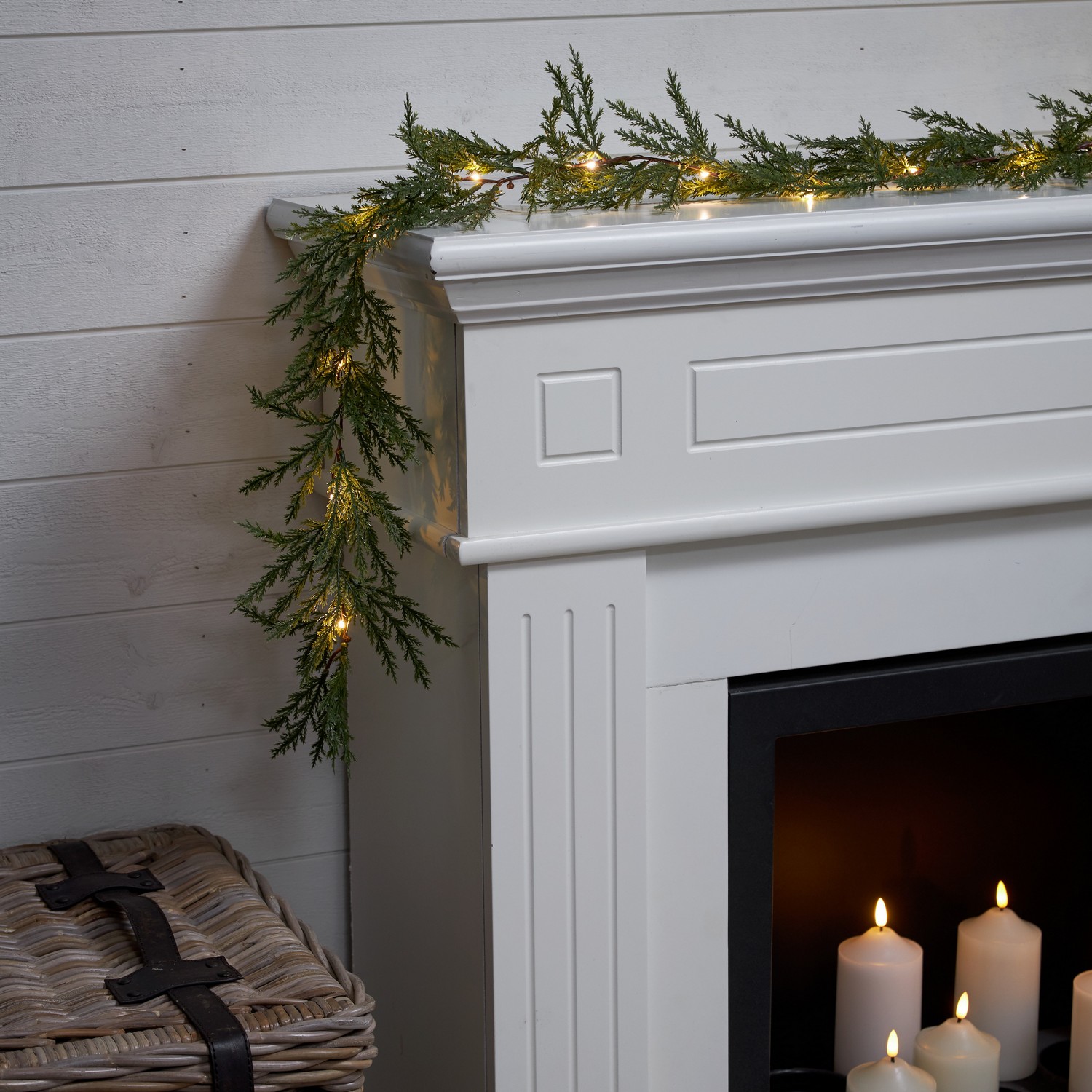 Girlang Star Trading Thuja 180 cm 20 LED Ljus Grangirlang, Batteridriven