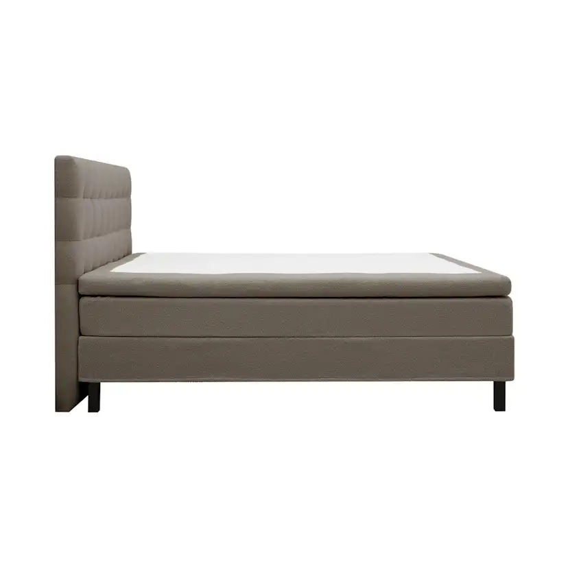 Kontinentalsäng Bedly Hilton Komplett Sängpaket 160x200 cm med Rutad Sänggavel i teddy