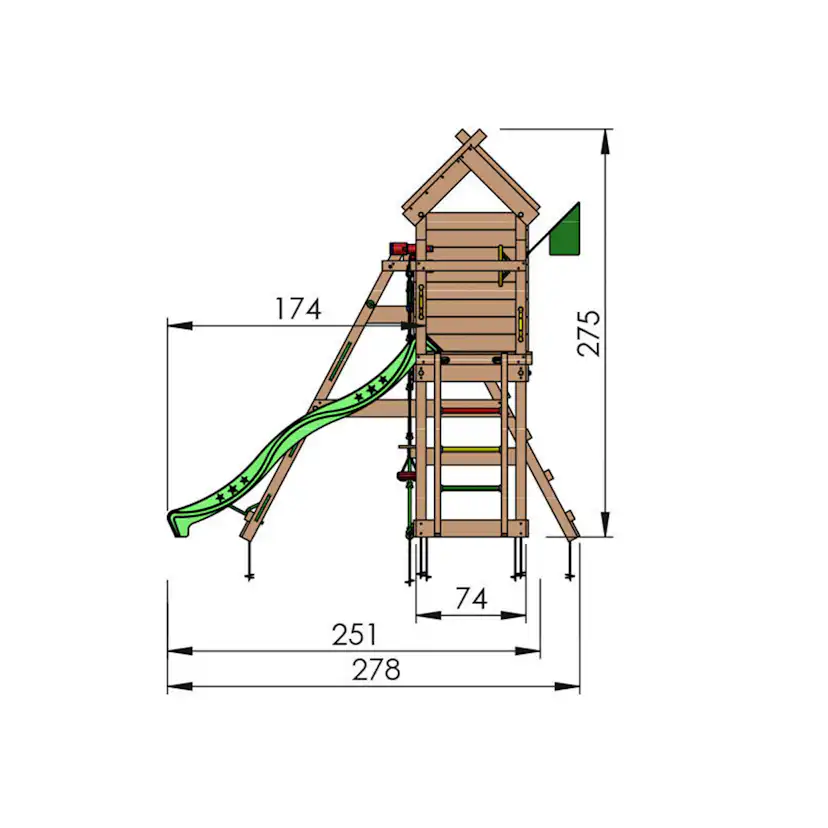 Lektorn Jungle Gym Resort Klättermodul & Rutschkana