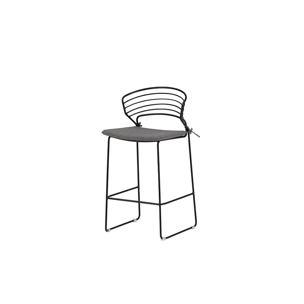 Milano Barchair Steel - Black / Grey Grå/Svart