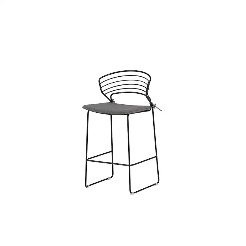 Milano Barchair Steel - Black / Grey Grå/Svart
