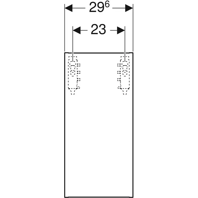 Ifö Elegant överskåp med en dörr: B=29.6cm, H=63.3cm, T=13.4 Vit