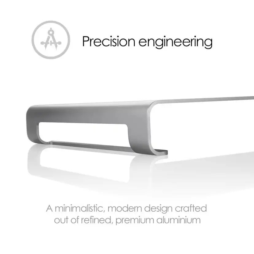 Monitorställ Desire2 Riser Universal 3X Usb-A 1X Type-C Silver