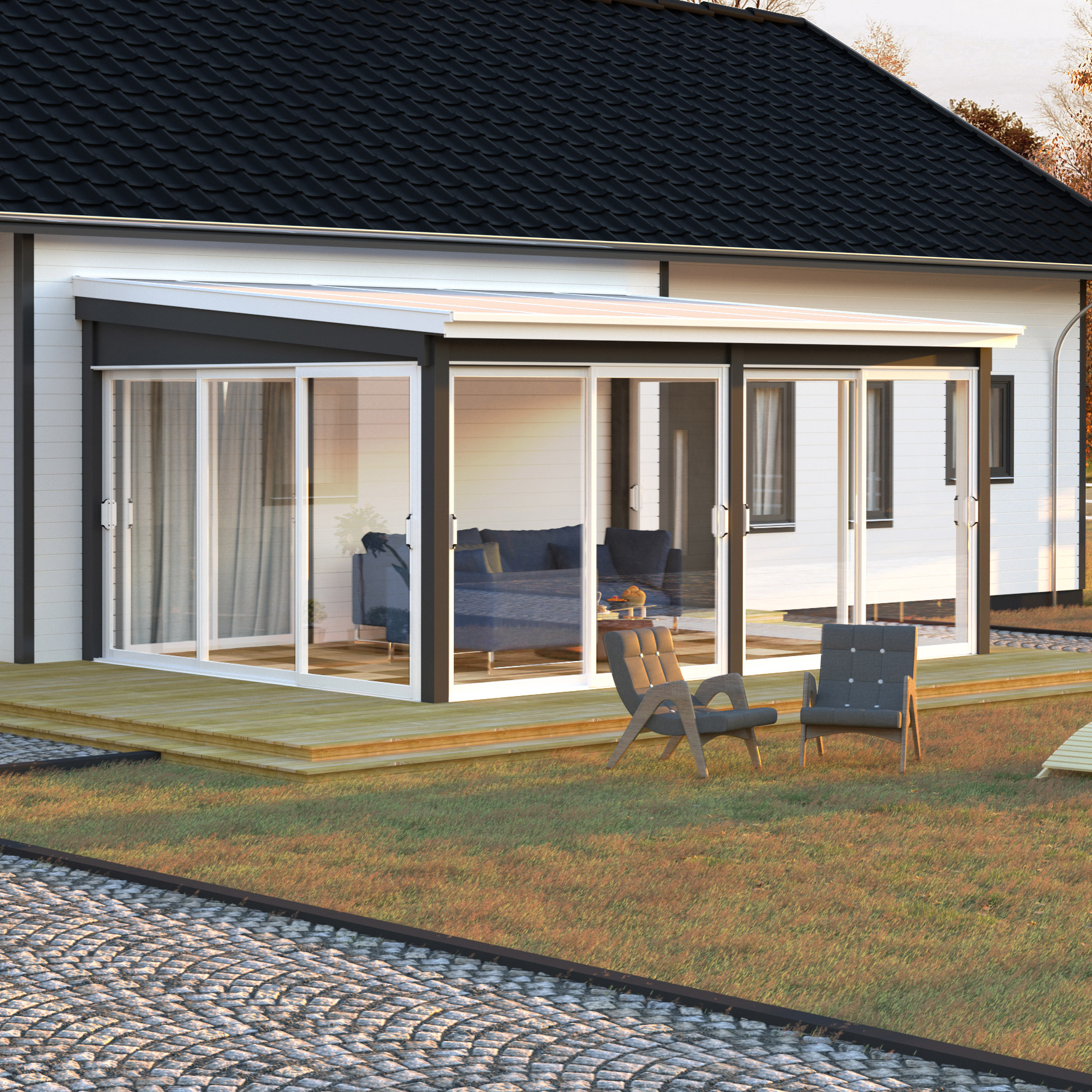 Komplett Uterum Landskap Skimra Vår och Höst