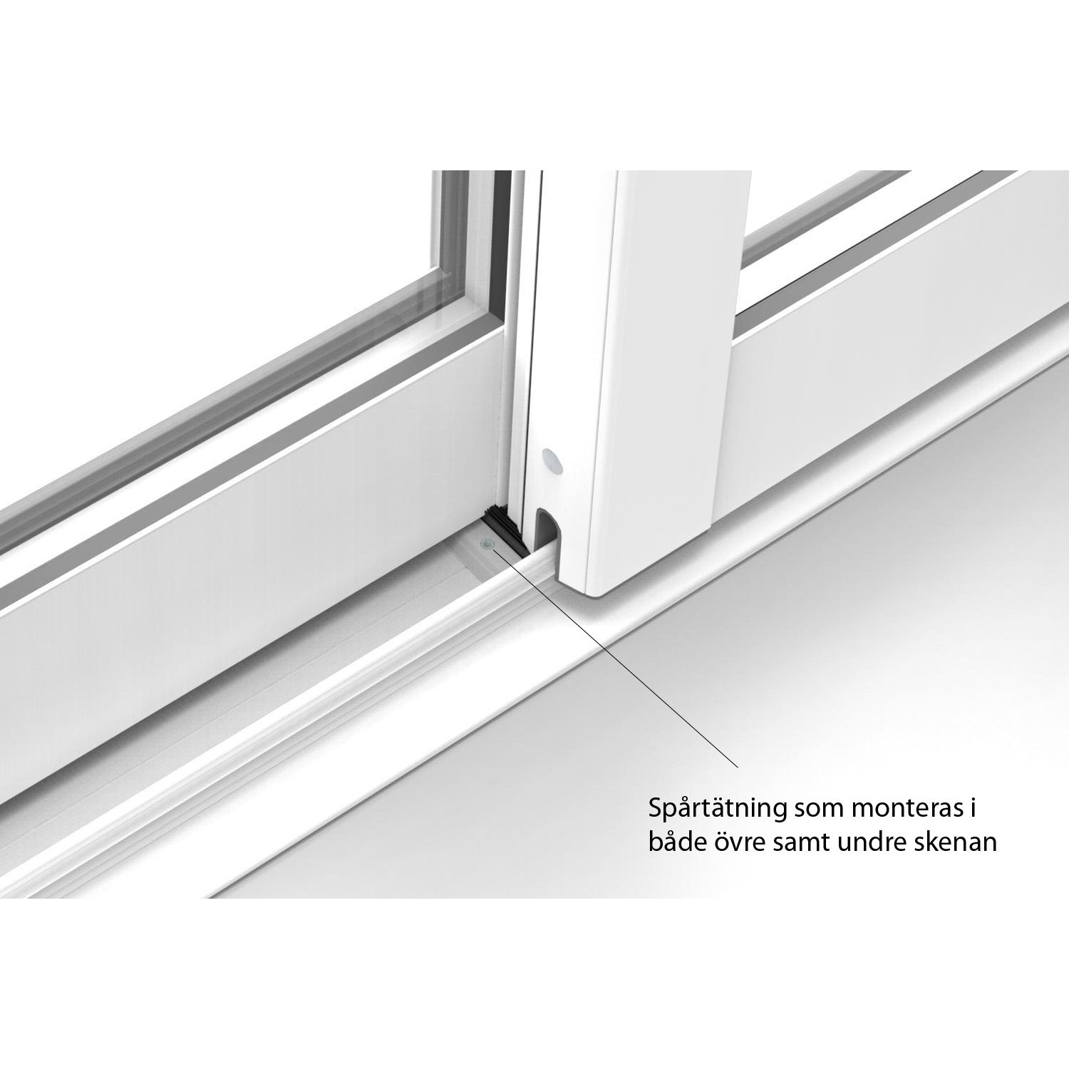 Skjutdörr med Överljus Landskap Robust Vår och Höst 3-del