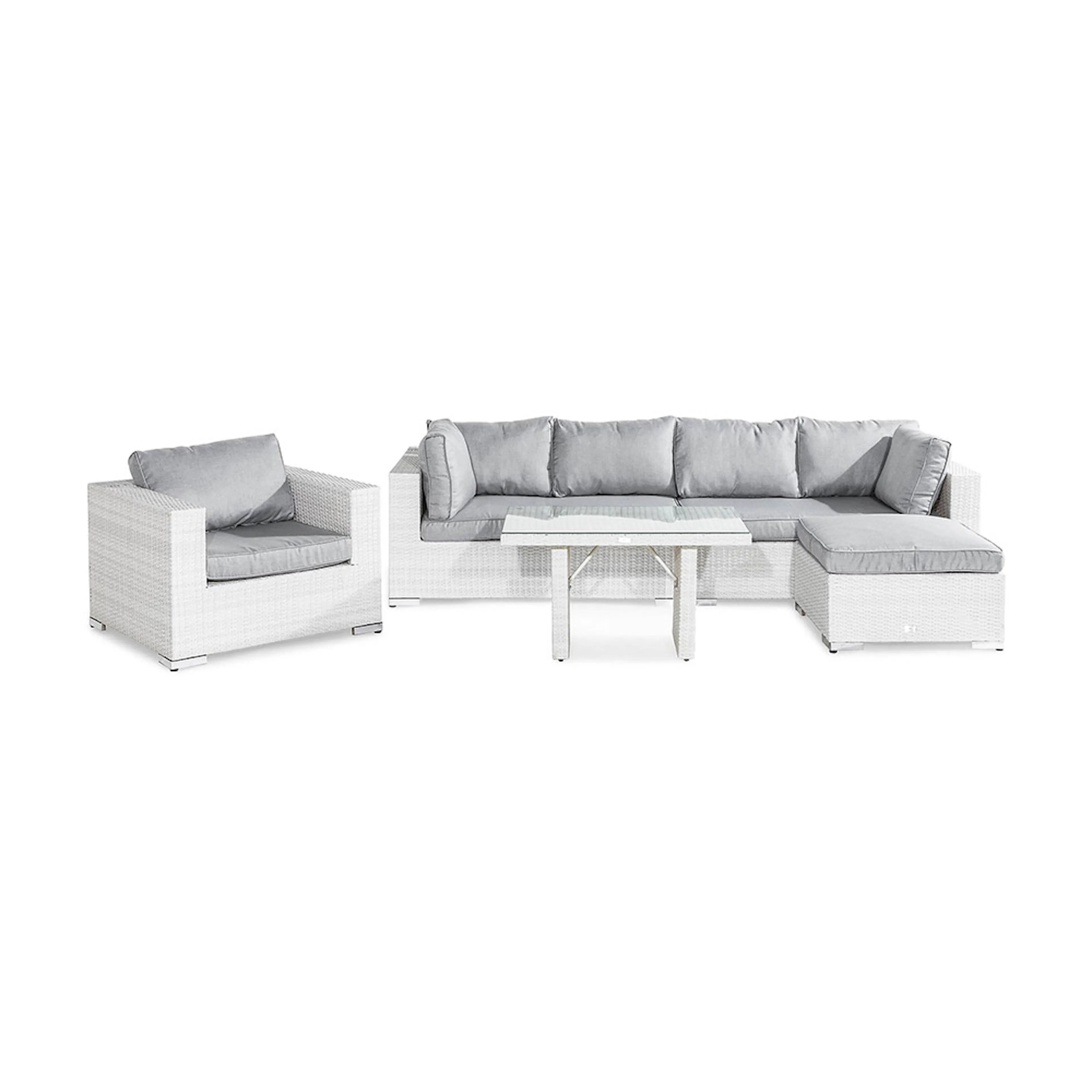 Loungegrupp Comfort Garden Bahamas 4-sits Rak med Fåtölj Divan och Bord Utomhus