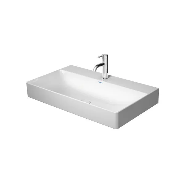 Tvättställ DuraSquare 800 mm, vägghängt BxD: 800x470 mm