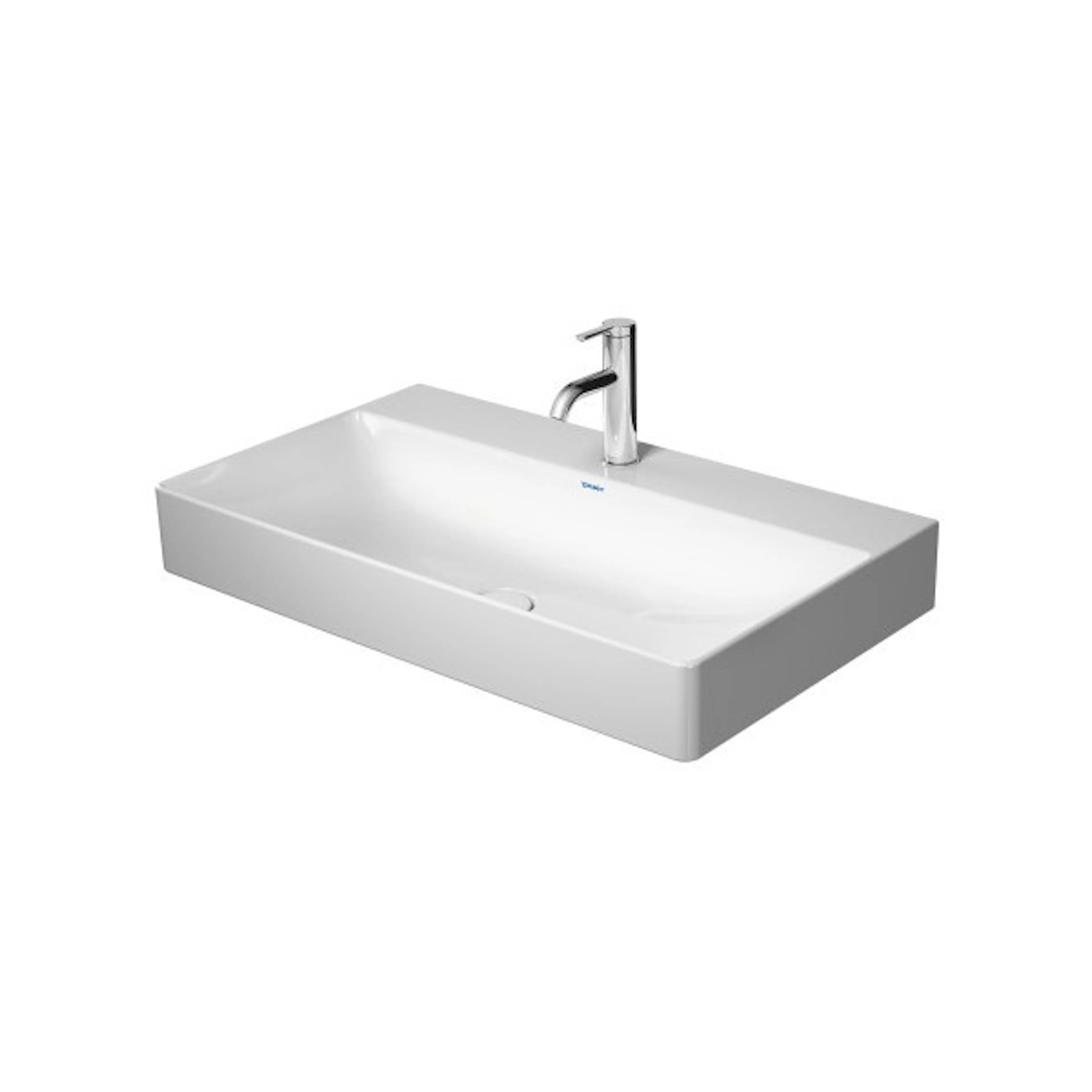 Tvättställ DuraSquare 800 mm, vägghängt BxD: 800x470 mm