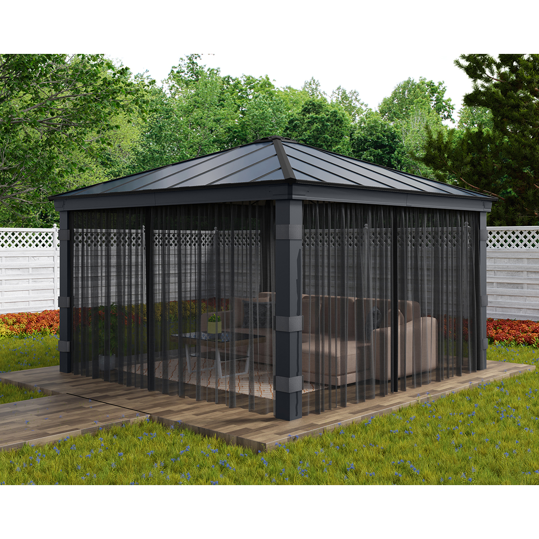 Myggnät Canopia by Palram Set Till Dallas Gazebo 4,3 X 4,3 m