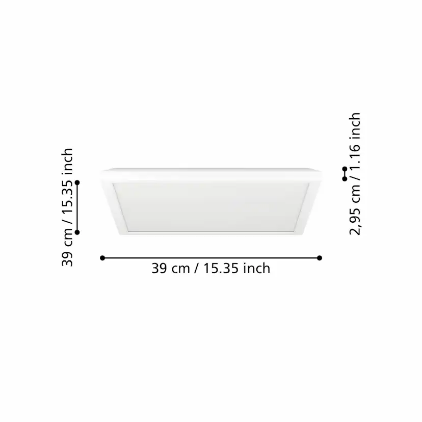 Taklampa Eglo Rovito Vit 390x390 mm