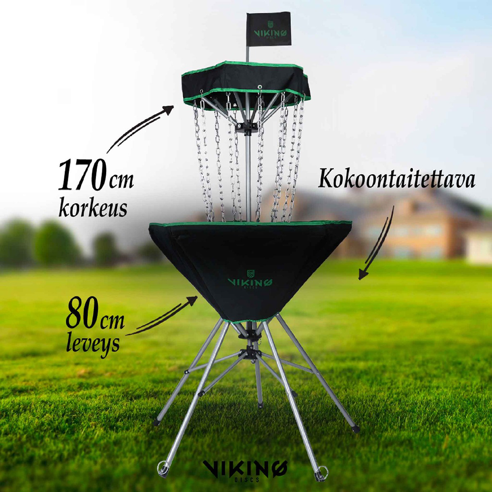Frisbeegolfkorg Viking Discs Raid Basket Hopfällbart Inkl. Väska