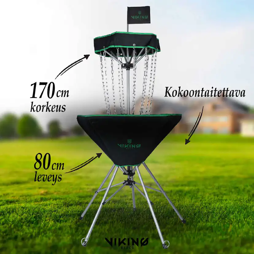 Frisbeegolfkorg Viking Discs Raid Basket Hopfällbart Inkl. Väska