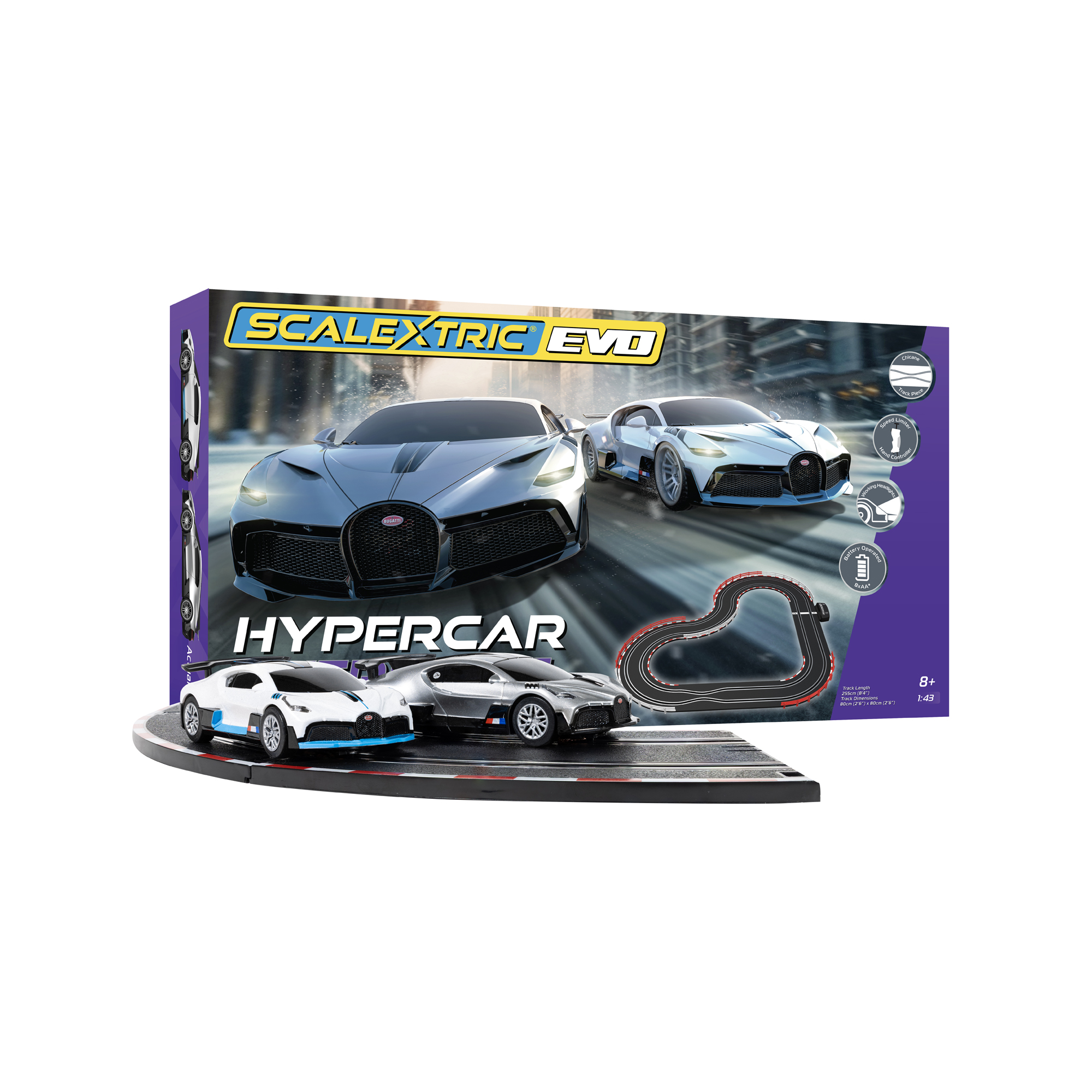 Radiostyrd Bil Scalextric EVO 1:43 Bugatti Overdrive