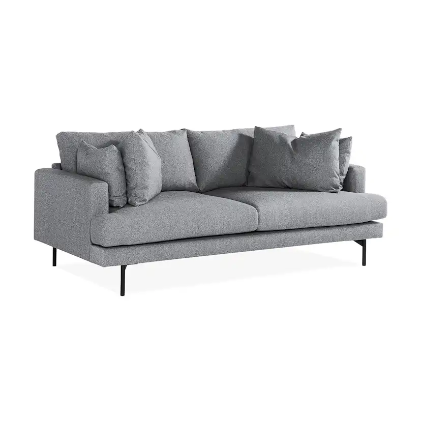 Menard 3-sits Soffa Grå/Svart