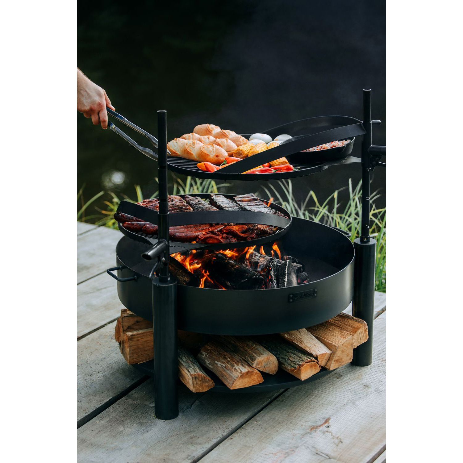 Eldfat Jabo CookKing MontanaX med Grillgaller
