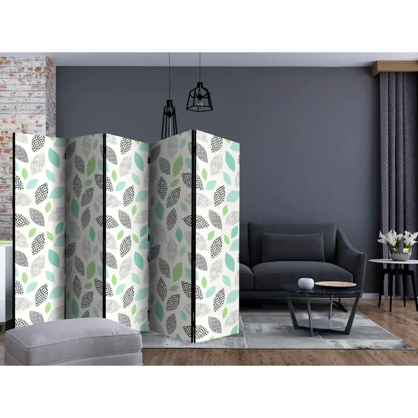 Rumsavdelare Skärmvägg Arkiio Patterned Leaves II 225x172 cm