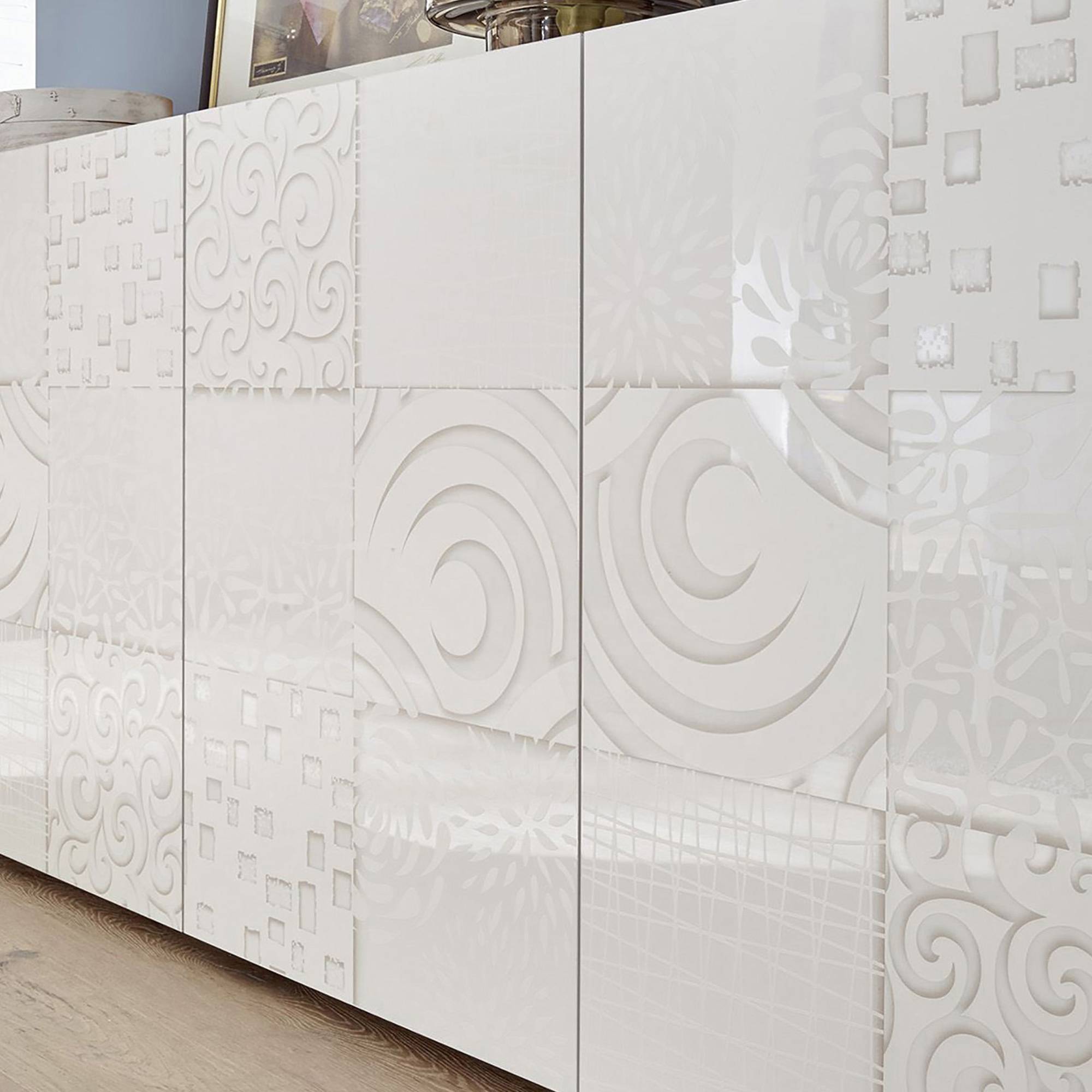 Sidobord LC Spa Mironne 241 cm 4 Hyllor Vit