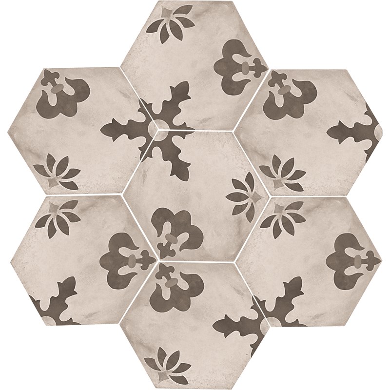 Klinker Konradssons Terra Black Hexagon Mix Giglio 22x25 cm