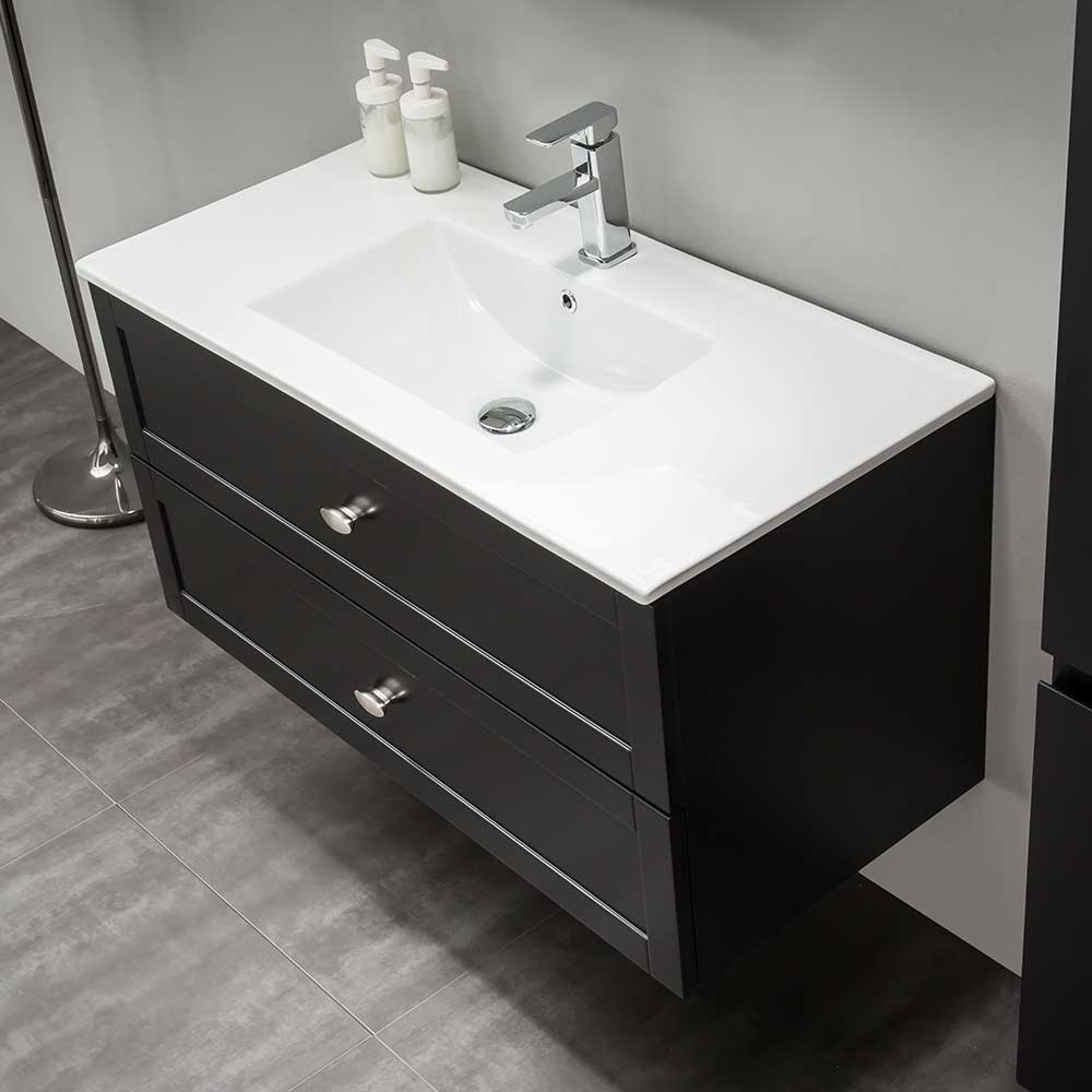 Tvättställsskåp Bathlife Salig 1000 Svart 1000 mm, Enkel