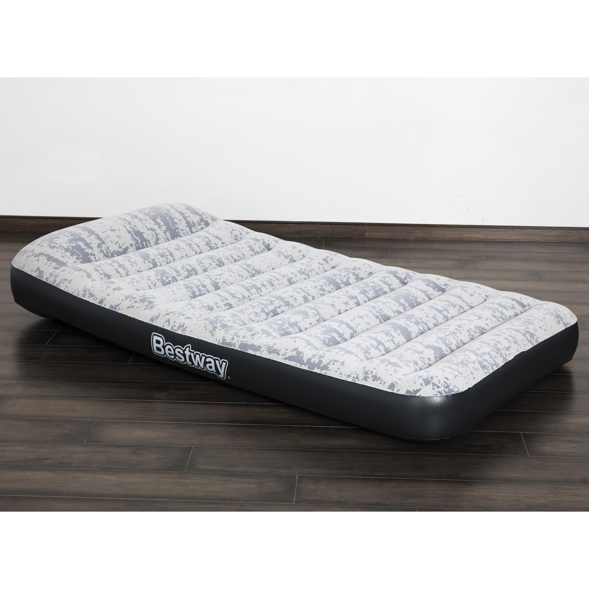 Uppblåsbar madrass Bestway Inbyggd Pump Tritech Airbed Twin Fashion Flock