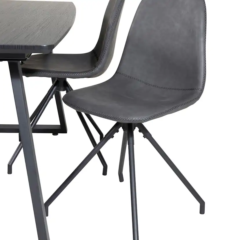 Matgrupp Venture Home Ina med 4 Pobbie Stolar Konstläder
