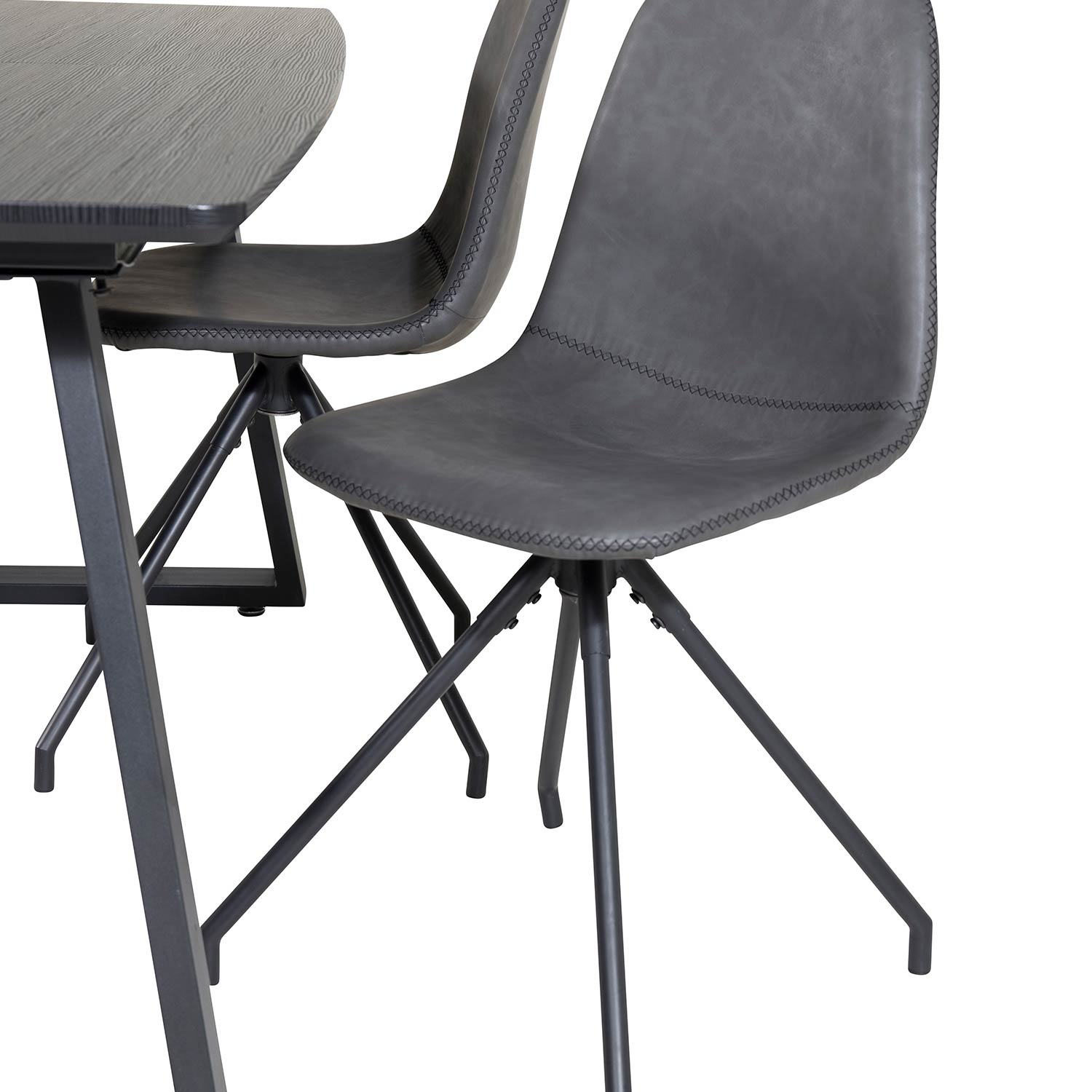 Matgrupp Venture Home Ina med 4 Pobbie Stolar Konstläder