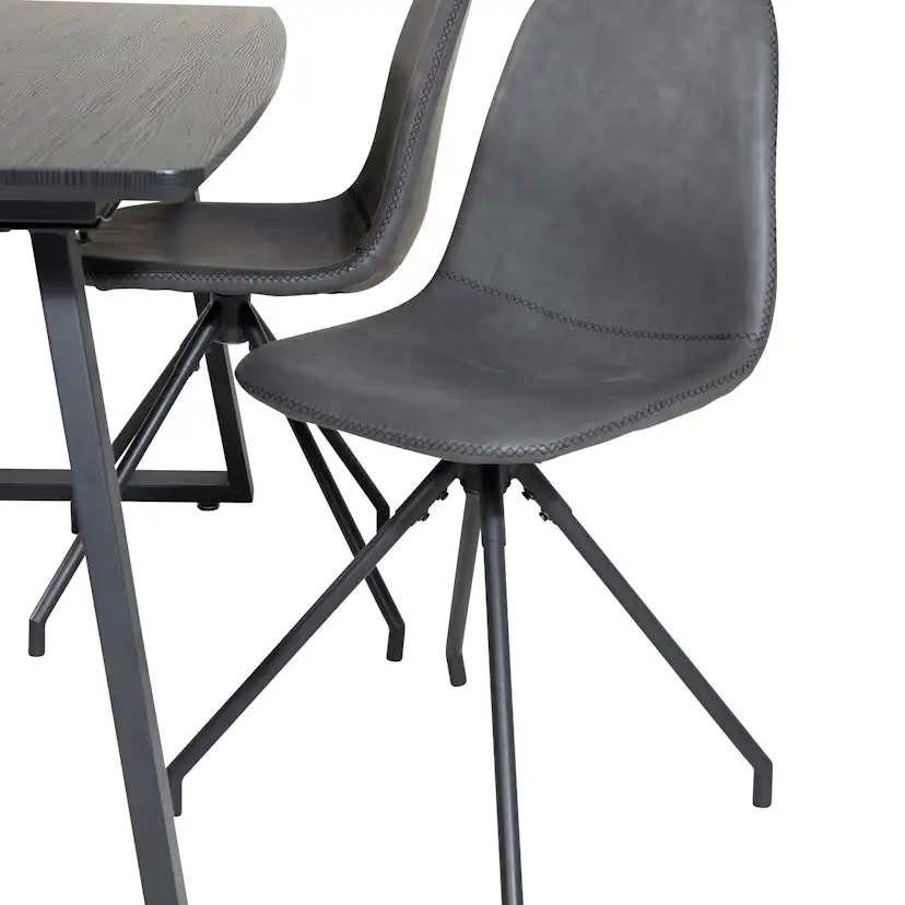Matgrupp Venture Home Ina med 4 Pobbie Stolar Konstläder