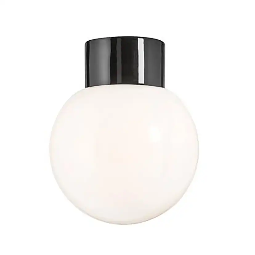 ARM 180 BLANK SVA RAK IP54 LED Svart/Blankt Opalglas, 180 mm