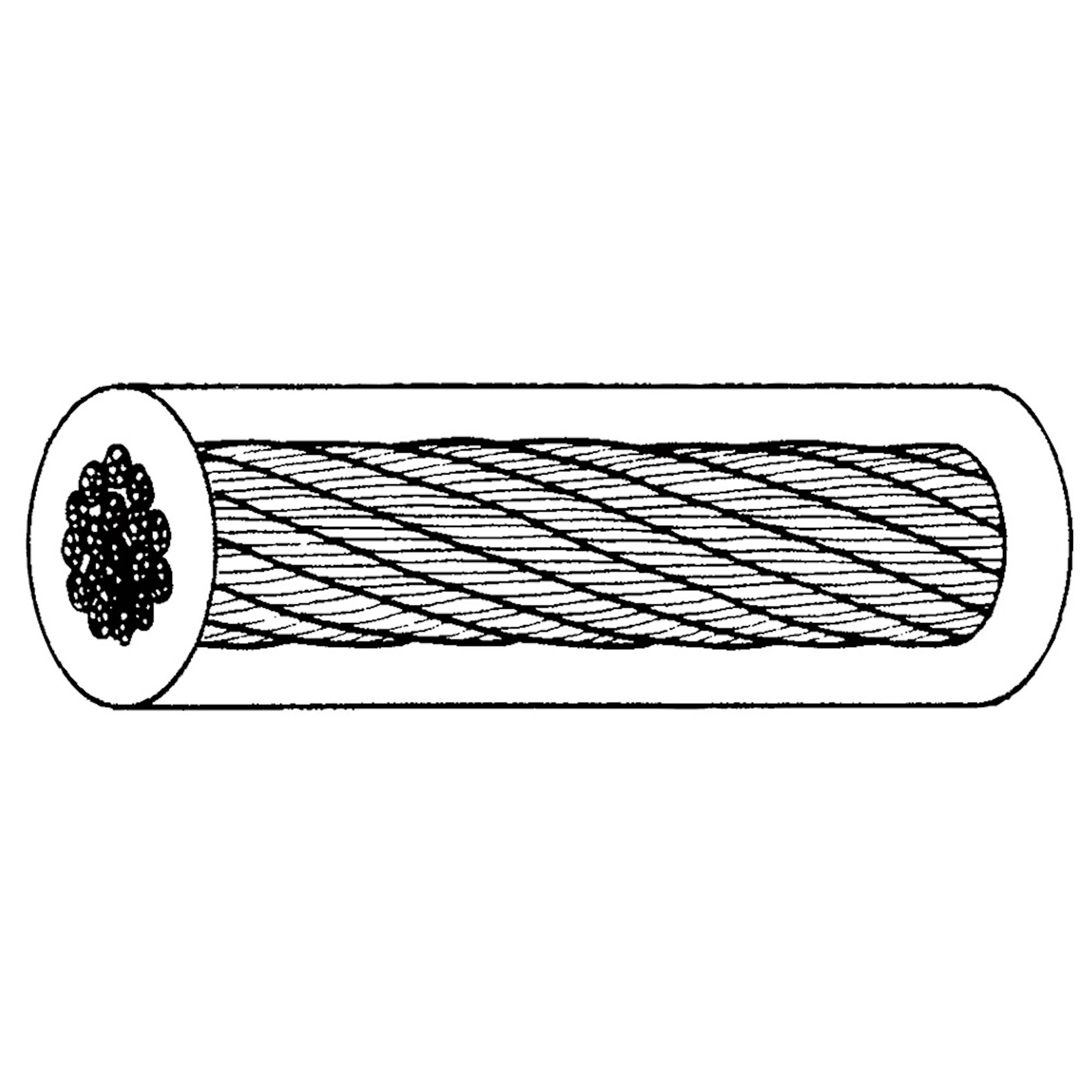 STÅLLINA FZ 42TR PVC 2/3MM SPL=100M Längd: 100 meter, Tråddiameter: 2/3 mm