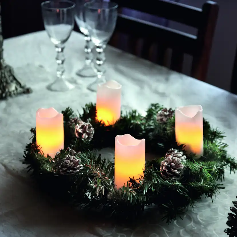 Blockljus Star Trading Advent LED 4-pack
