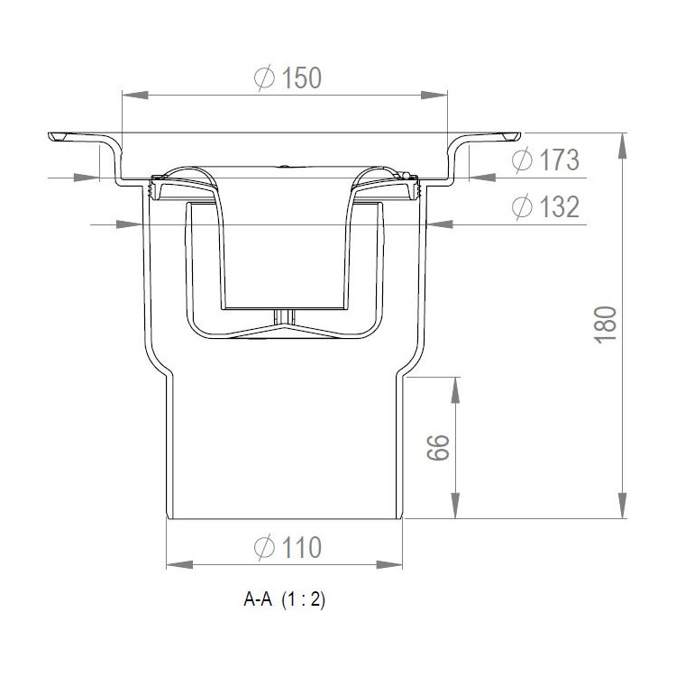 Golvbrunn Purus Brage 110 Ø150 mm