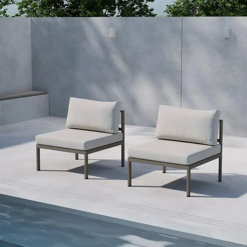 Copacabana Sofa Module Middle - Brown / Beige Brun/Beige