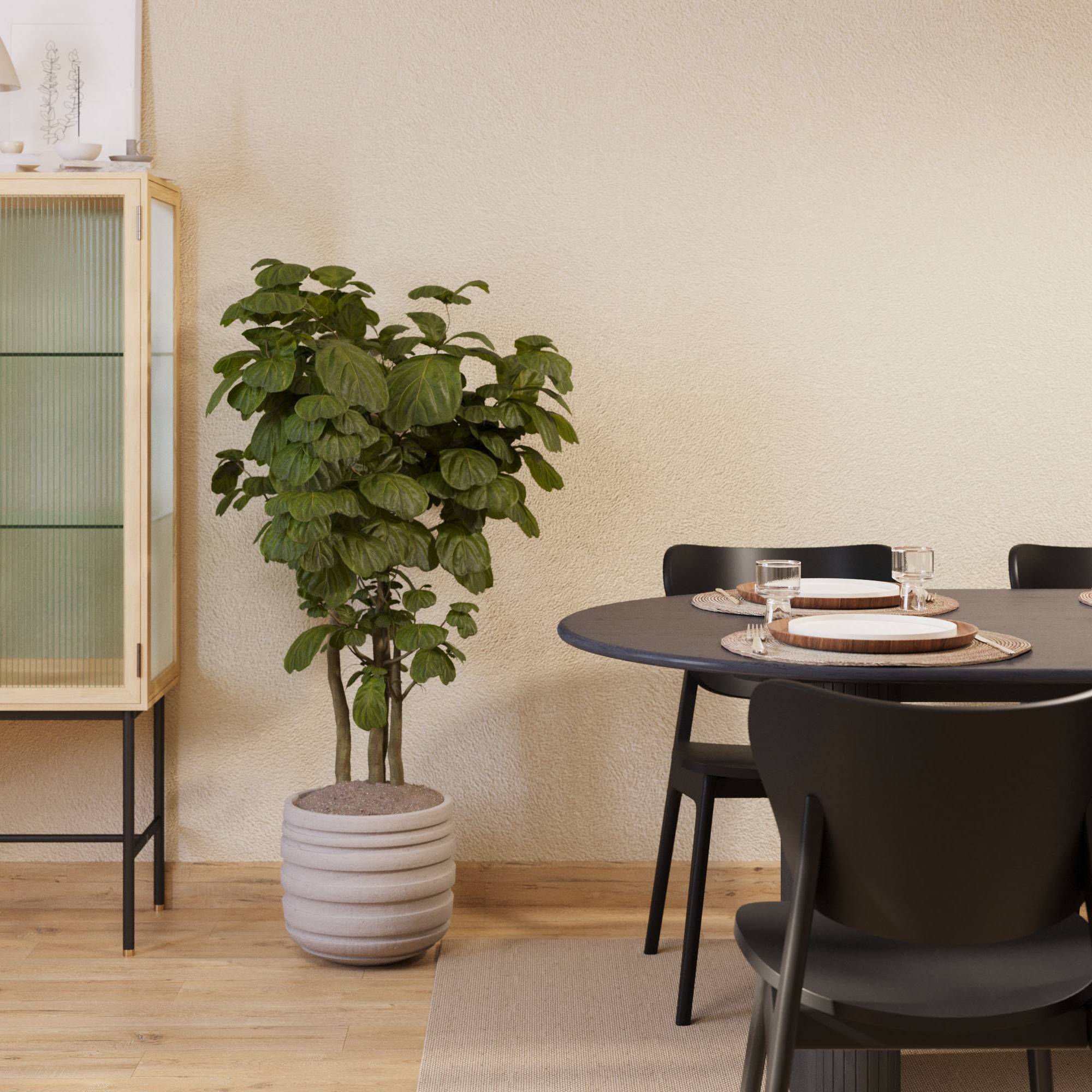 Matgrupp Bark Noira Matbord 220 med 6Jerup Matstol