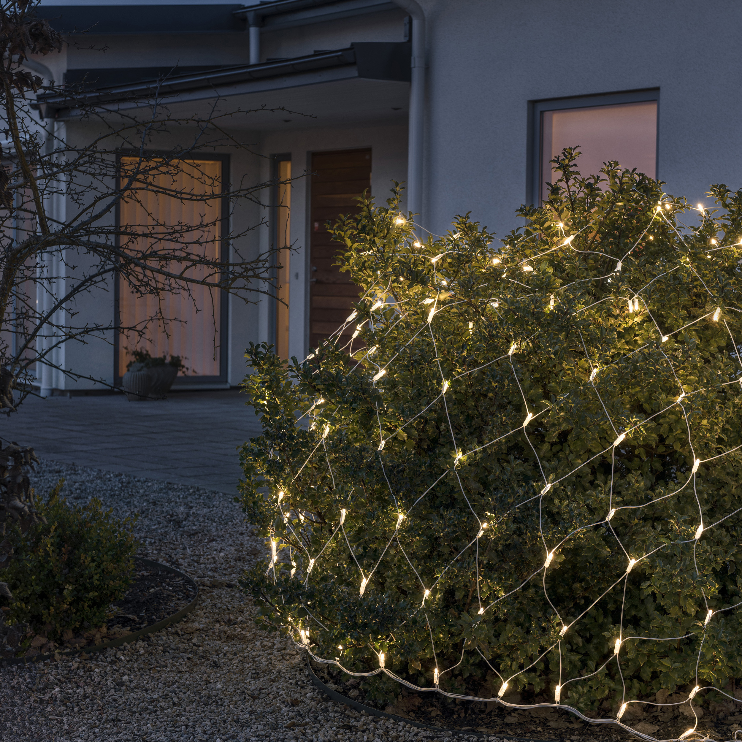 Tillägg nät 104 LED Varmvit/Svart