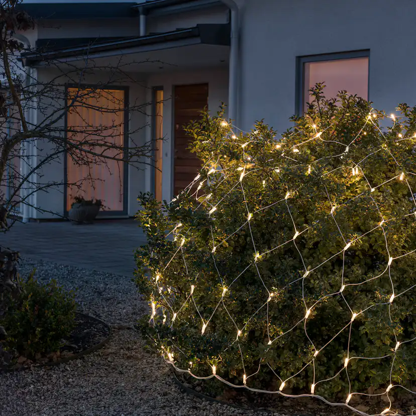 Tillägg nät 104 LED Varmvit/Svart