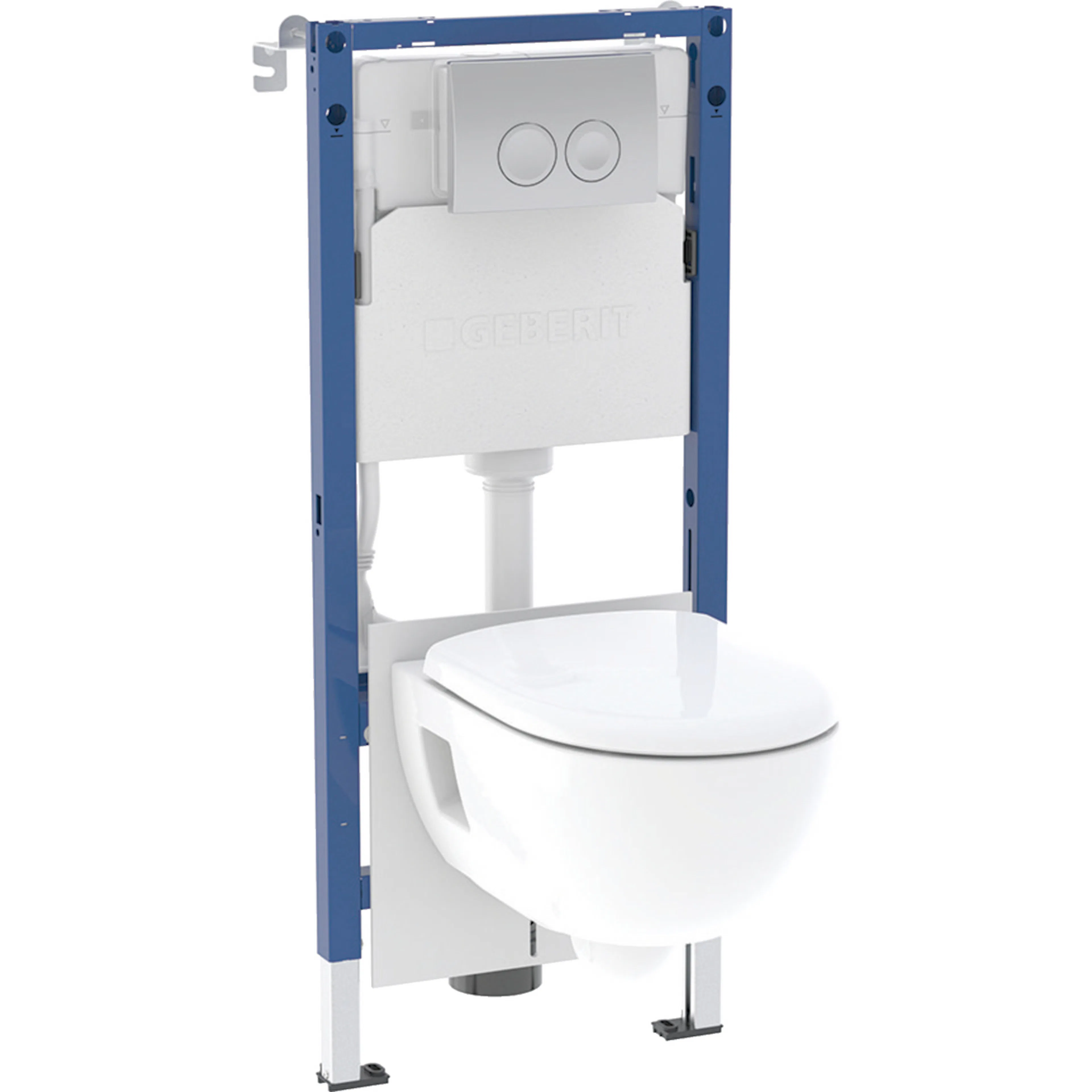 Toalettpaket Geberit Renova med Delta WC-Fixtur och Spolplatta
