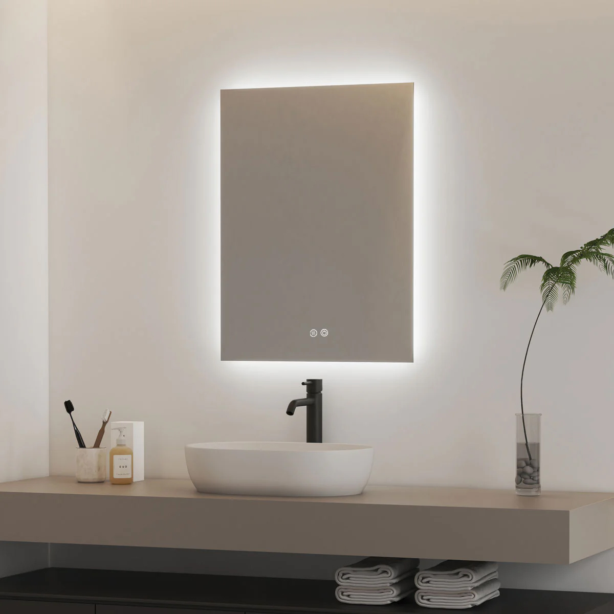 Badrumsspegel Imfri LED 60x80 cm Tenfors Verona B: 600 mm