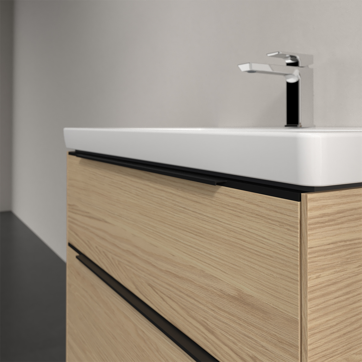Tvättställsskåp Villeroy & Boch Subway 3.0 med 2 Lådor