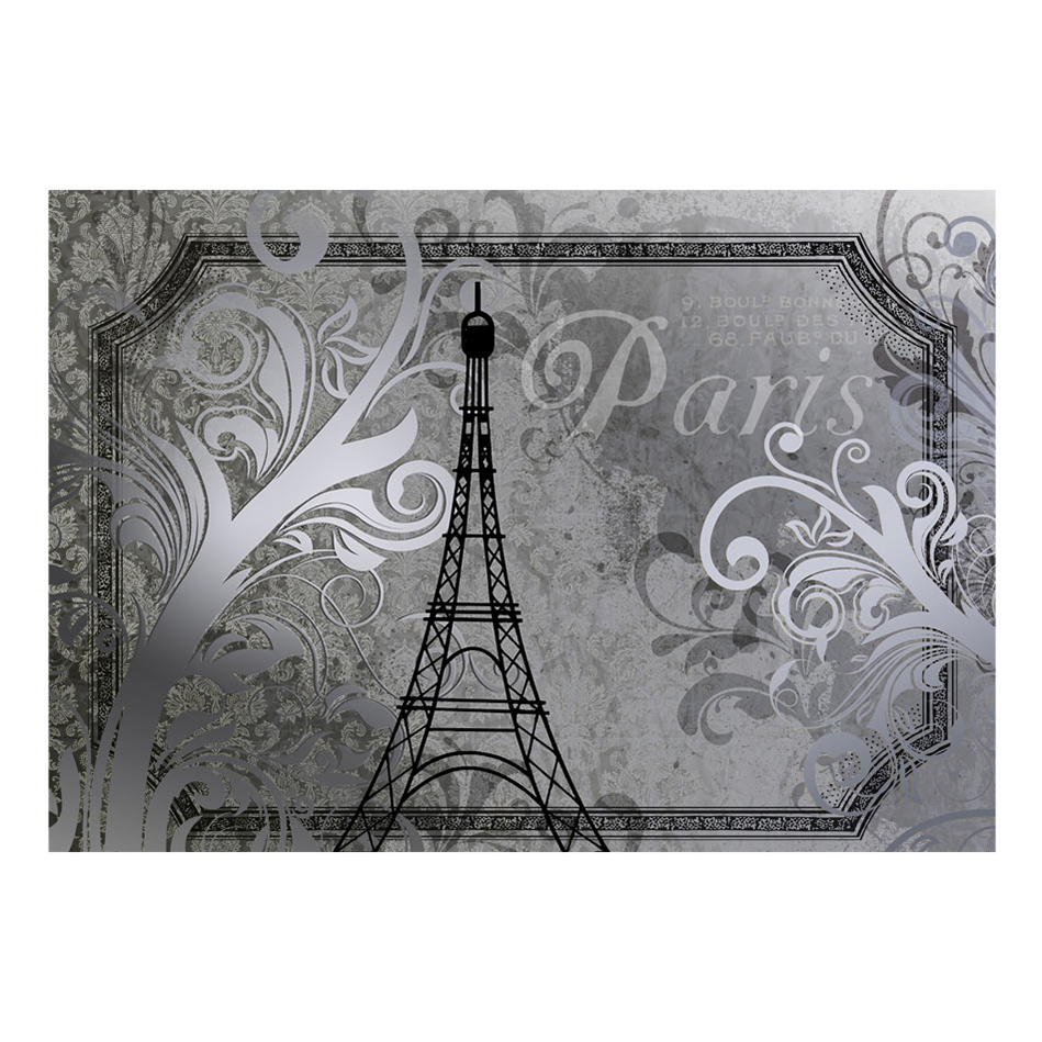 Vintage Paris - silver 100x70 Storlek: 100x70 cm