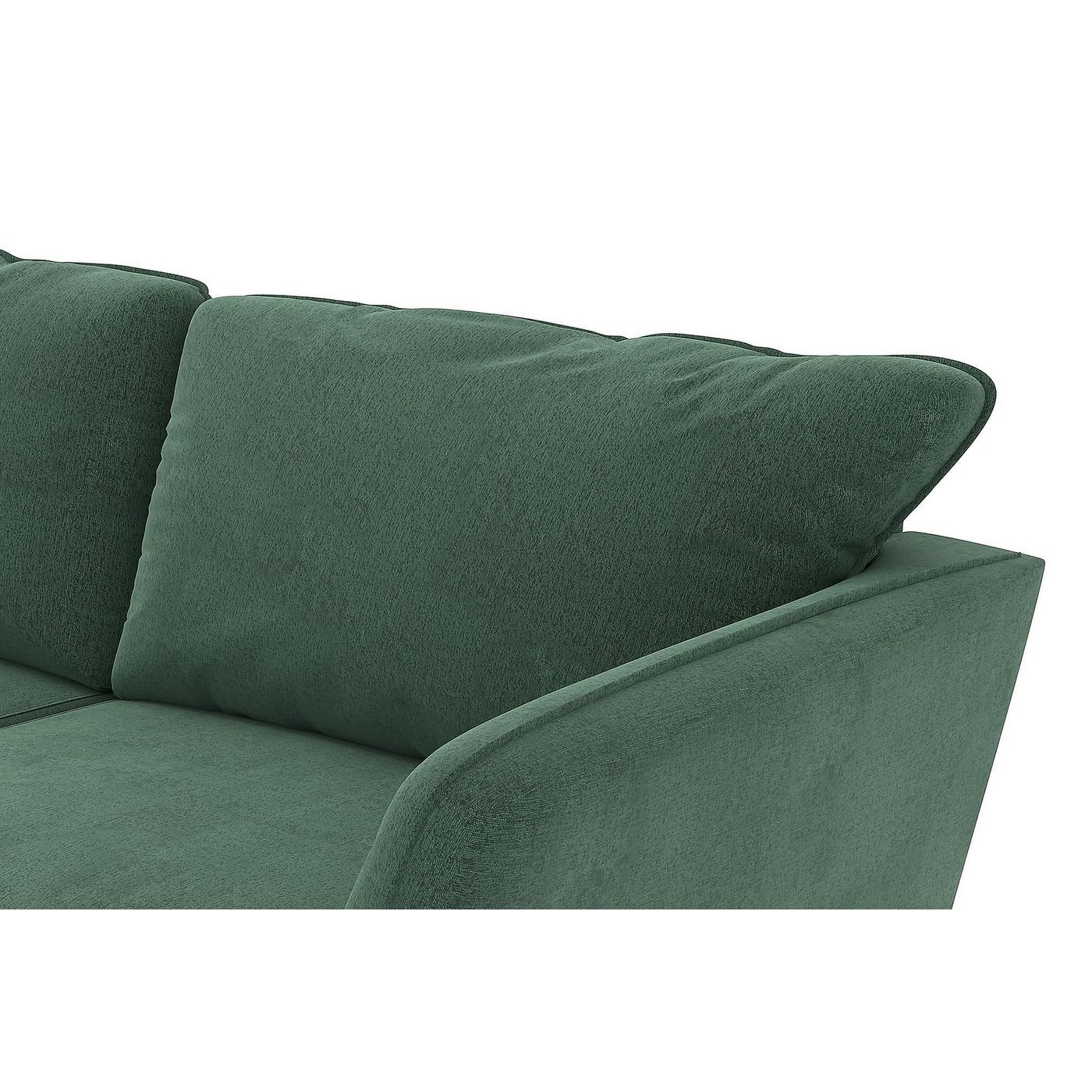 Schäslongsoffa Scandi Days Trend Lyx 4-sits Loris 39, Grön Sammet, Vänstervänd, Trend, Ekfinish
