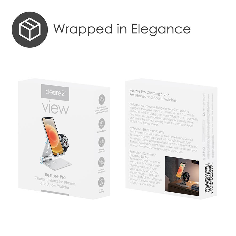 Restore Desire2 Pro Laddningsställ för Apple Watch Silver