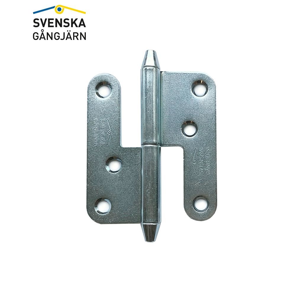 Gångjärn 1222-85 Hö förz konisk knopp 100 st/frp Höger, Elförzinkad, Konisk knopp