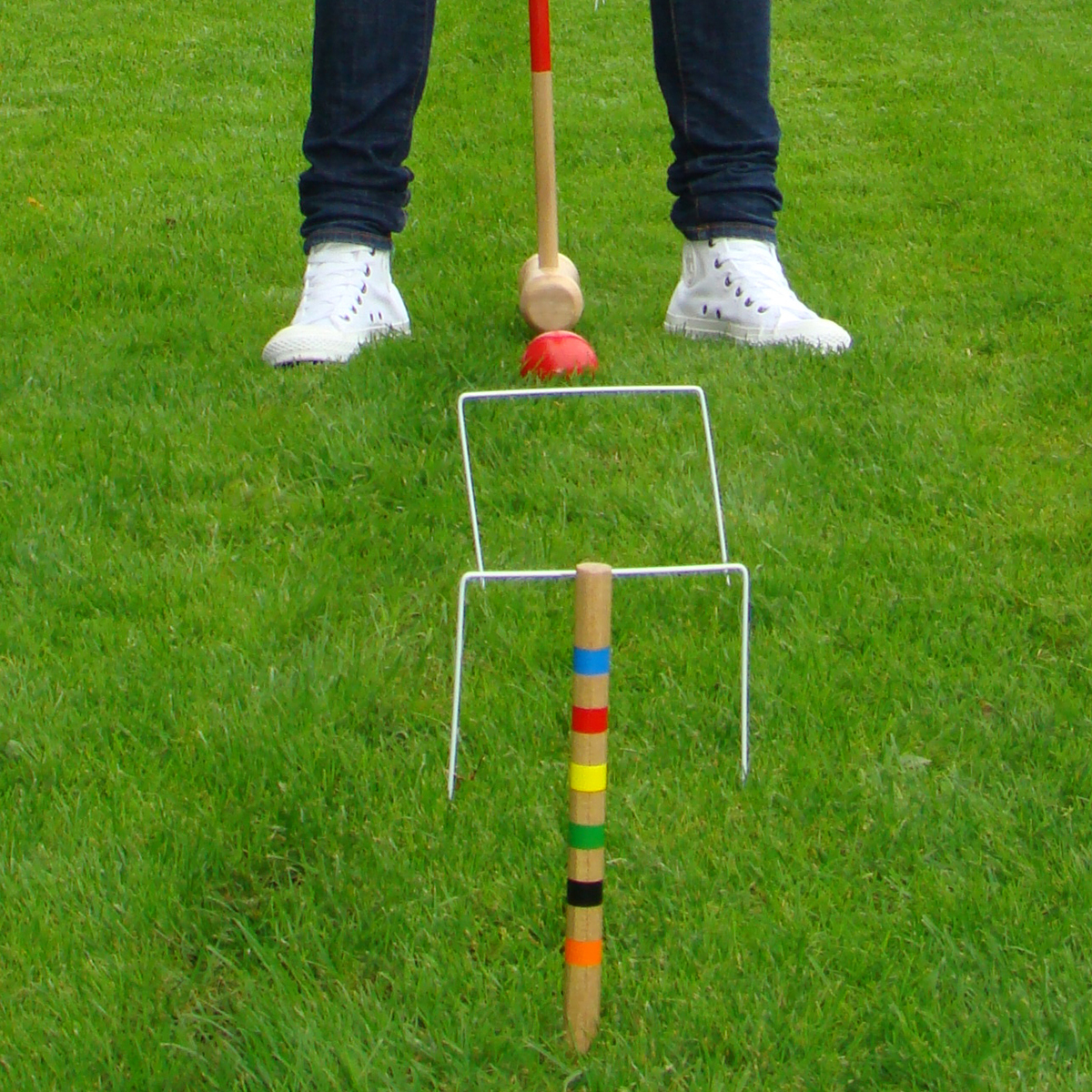 Krocket Bex Original Gummiträ, Träkrocketspel 6st