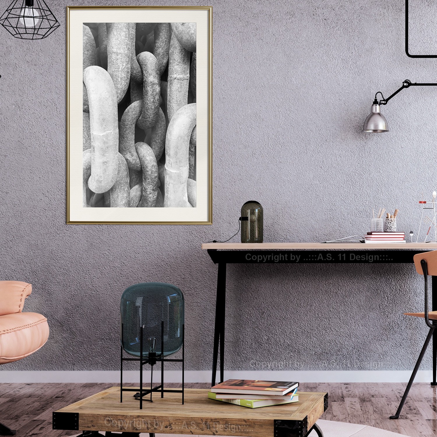 Poster Artgeist Affisch Old Chain